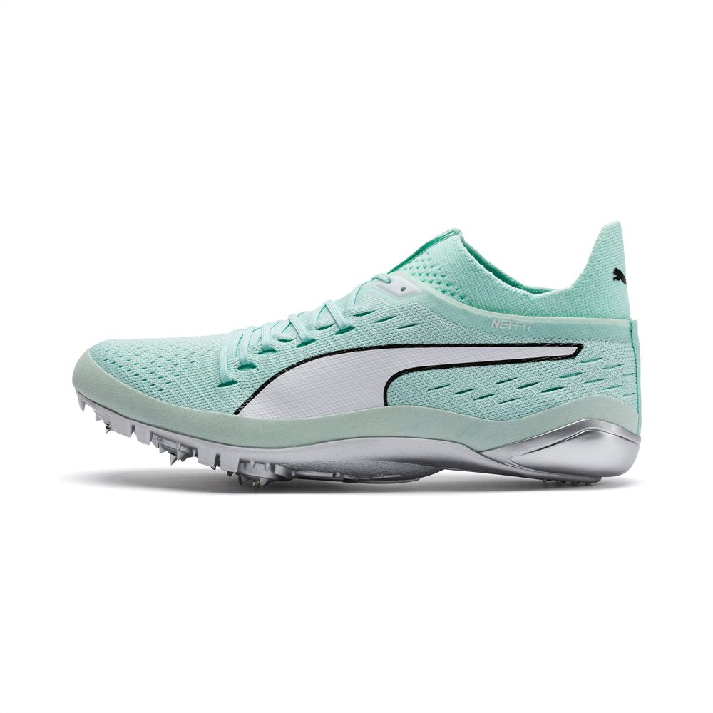 Puma evoSPEED NETFIT Sprint 2 Férfi Szöges Cipő - Világos Türkiz/Fehér ( Hungary - XPWOK7460 )